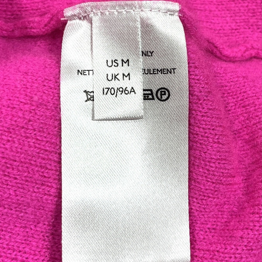 Pilcro Anthropologie Alani 100% Cashmere Mock-Neck Sweater Size M Bright Pink - Picture 8 of 10